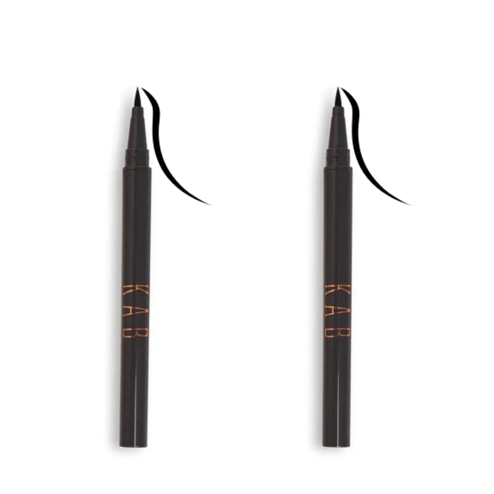 KAB Cosmetics DUO Liquid Liner in Matte Black, 2x 1g/0.035oz